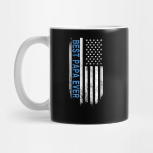 Best Papa Ever Fathers Day American Flag Mug